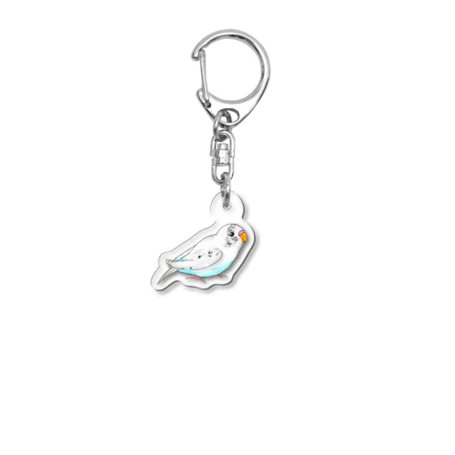 セキセイインコのピーコちゃん Acrylic Key Chain