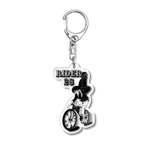 rider28 #1 (black ink) Acrylic Key Chain