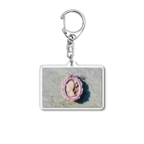 lady's profile 1 Acrylic Key Chain