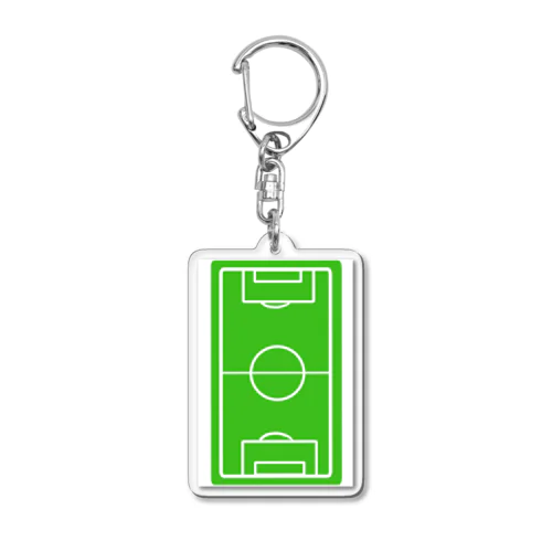 サッカーコート柄スマホケース（iPhone 7/8） Acrylic Key Chain