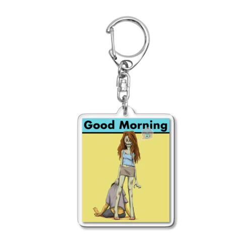 Good Morning coffee Acrylic Key Chain