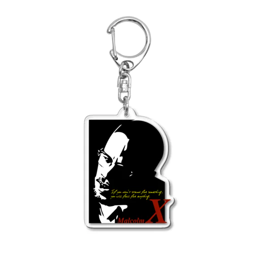 MALCOLM X Acrylic Key Chain