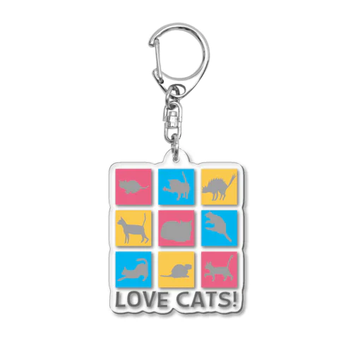 LOVE CATS! Acrylic Key Chain