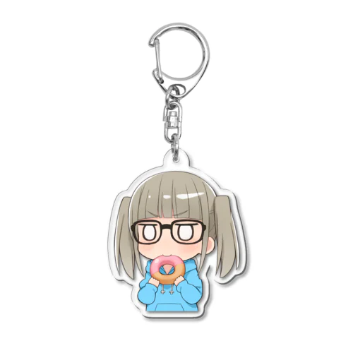 ドーナツを食べるなるもちゃん Acrylic Key Chain