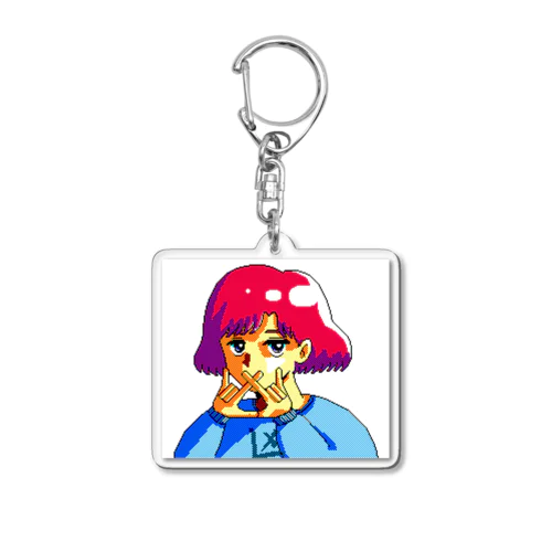 凶のハンドサイン 80's Acrylic Key Chain