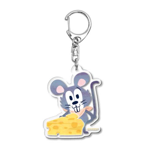 CT189チーズはここに！*ステッカー Acrylic Key Chain