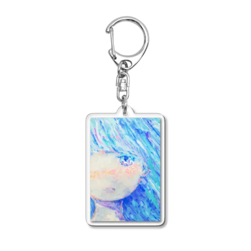 青くきらめく Acrylic Key Chain