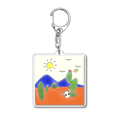 クマバチとメキシカンタイル Acrylic Key Chain