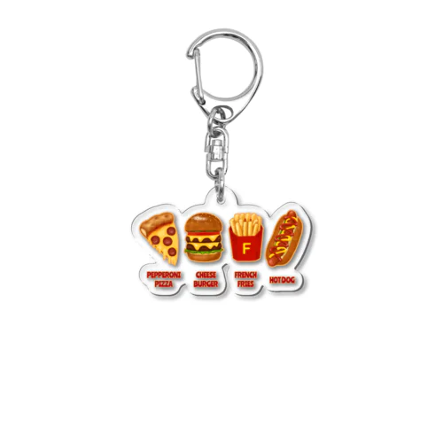 ジャンクフード コンボ Acrylic Key Chain