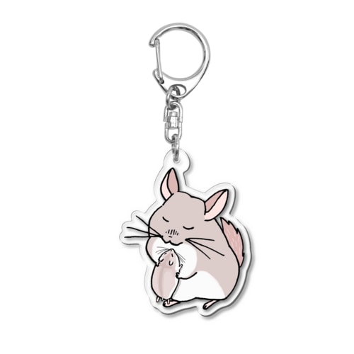 むぎゅっとねずみ Acrylic Key Chain