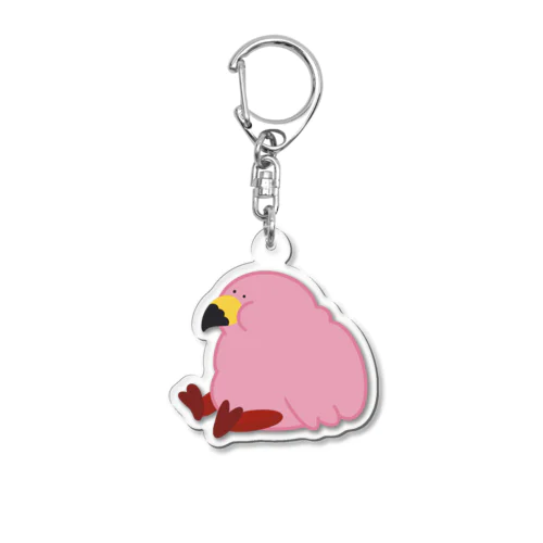 もっとふとりすぎたフラミンゴ Acrylic Key Chain