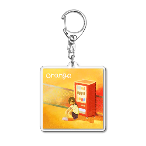 orange Acrylic Key Chain