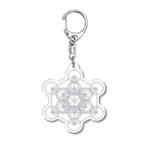 シンプル　「Metatron’s Cube」 Acrylic Key Chain