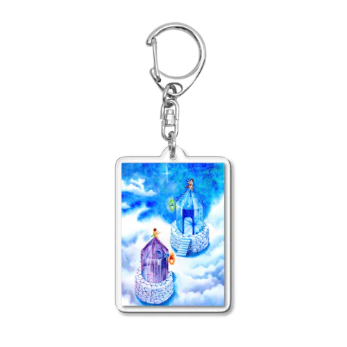 雲と双子 Acrylic Key Chain