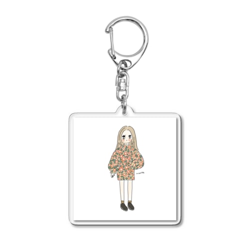 花柄1 Acrylic Key Chain