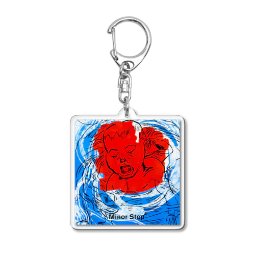 miner step Acrylic Key Chain