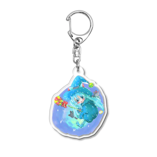 魔法少女ゆるmiku with 使い魔にゃんズ Acrylic Key Chain