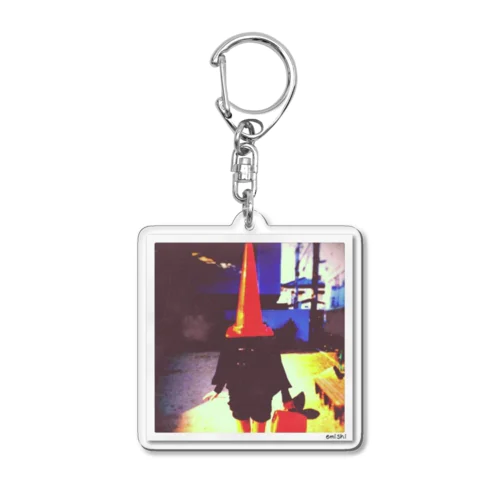 らびっと　カラーコーンの人シリーズ Acrylic Key Chain