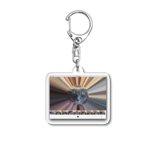 Photo Booth Cat Acrylic Key Chain