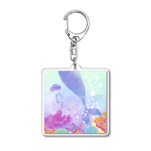 あわのまにまに/あおむらさき Acrylic Key Chain