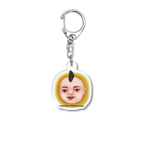 征シローの「顔」パンク Acrylic Key Chain