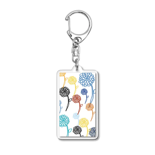 Dahlias Acrylic Key Chain