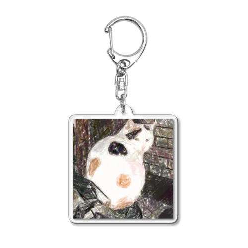 三毛猫のドットさん Acrylic Key Chain