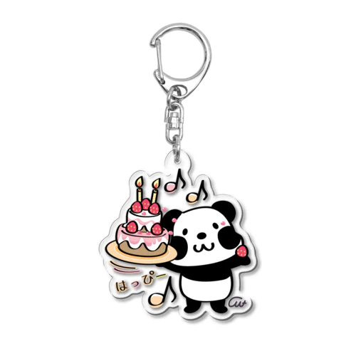 ズレぱんだちゃんのはっぴーステッカー_kyu13(st) Acrylic Key Chain