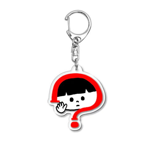 シロクロ君とあお目ねこ Acrylic Key Chain