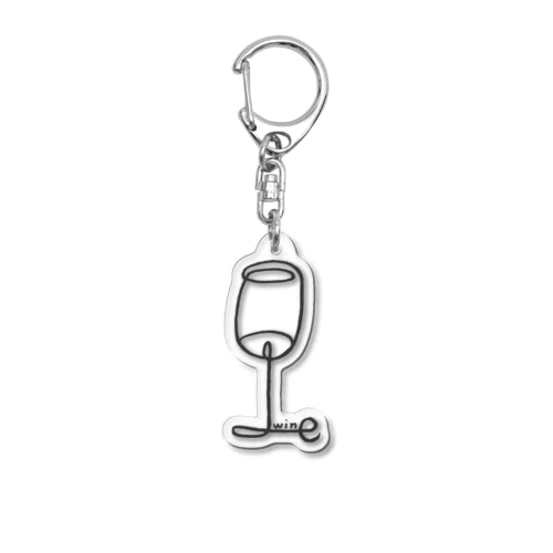 wine Acrylic Key Chain