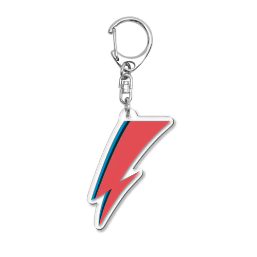 LIGHTNING BOLT -GLAM ROCK MAKE UP- Acrylic Key Chain