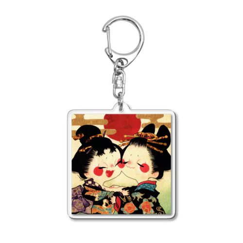 ちび鶴亀さん Acrylic Key Chain