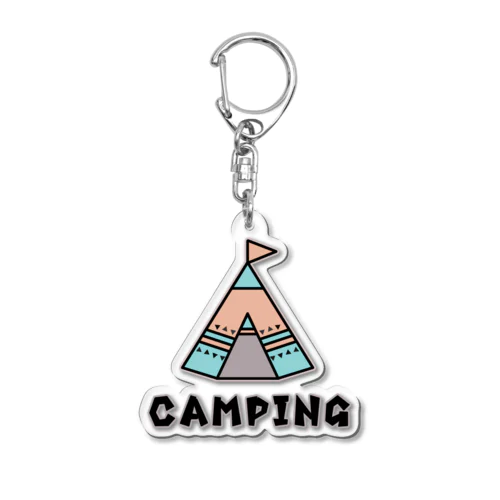 camping Acrylic Key Chain