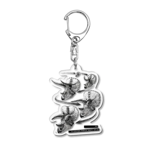 Triceratops prorsus growth series Acrylic Key Chain