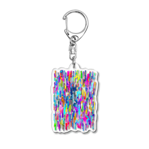 colorful rain -vivid- Acrylic Key Chain