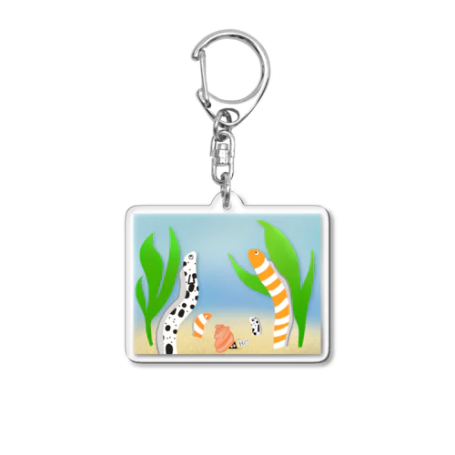 ニシキ・チンアナゴの中に迷いこんだ忍者スリスリくん Acrylic Key Chain