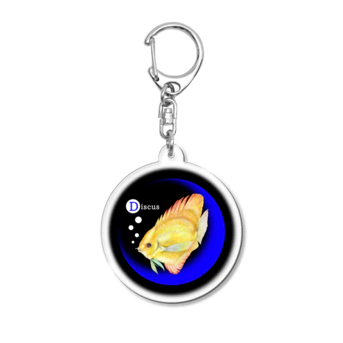 青い月と熱帯魚🐠 Acrylic Key Chain