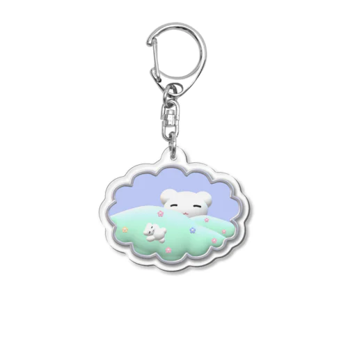 くま山３D Acrylic Key Chain