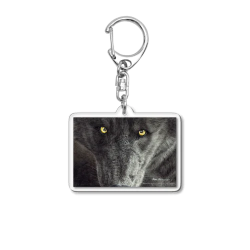 BLACK WOLF Acrylic Key Chain