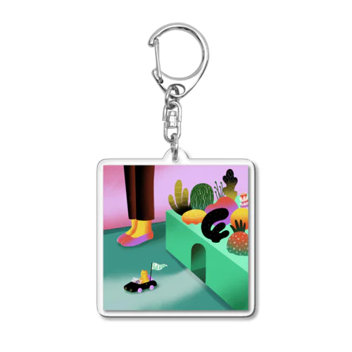 Peek-A-Boo Acrylic Key Chain