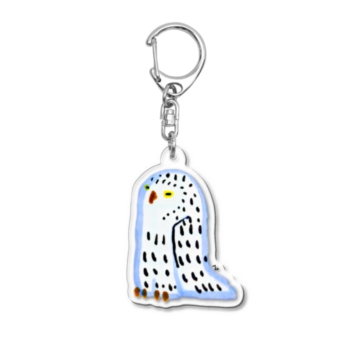 シロフクロウ（とけてる） Acrylic Key Chain