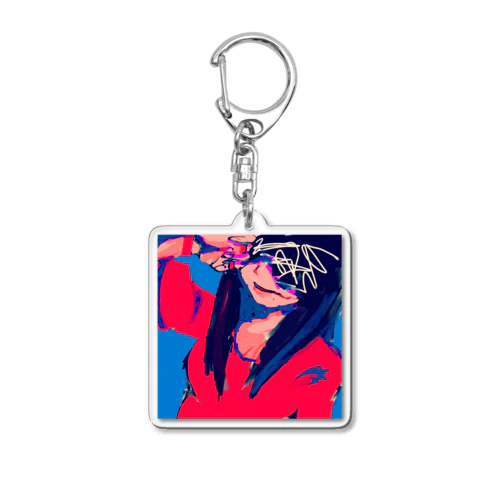 The Slit-Mouthed Woman Acrylic Key Chain