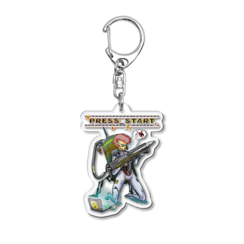 “PRESS START” 2-#1 Acrylic Key Chain