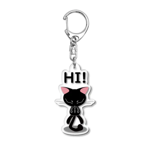紳士な黒猫ドリル Acrylic Key Chain