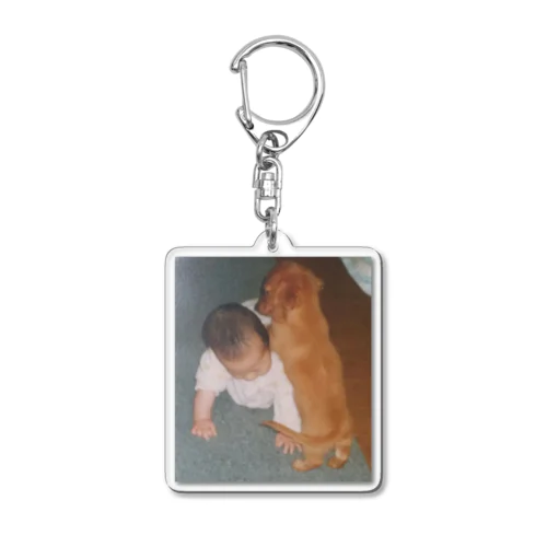 私と犬 Acrylic Key Chain