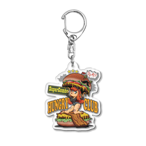 "HUNGRY CLUB" Acrylic Key Chain