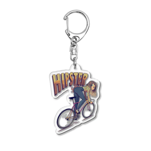 "HIPSTER" Acrylic Key Chain