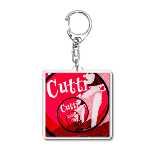 CUTTING EDGE RED Acrylic Key Chain