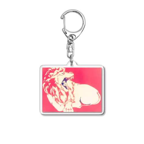 ライオンのナッツ（pink） Acrylic Key Chain
