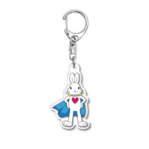 熱いハートを宿したうさぎちゃん2 ステッカー Acrylic Key Chain